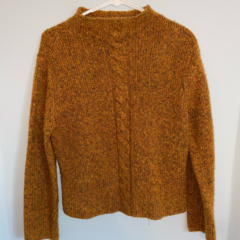Burnt orange turtle/ mock neck sweater